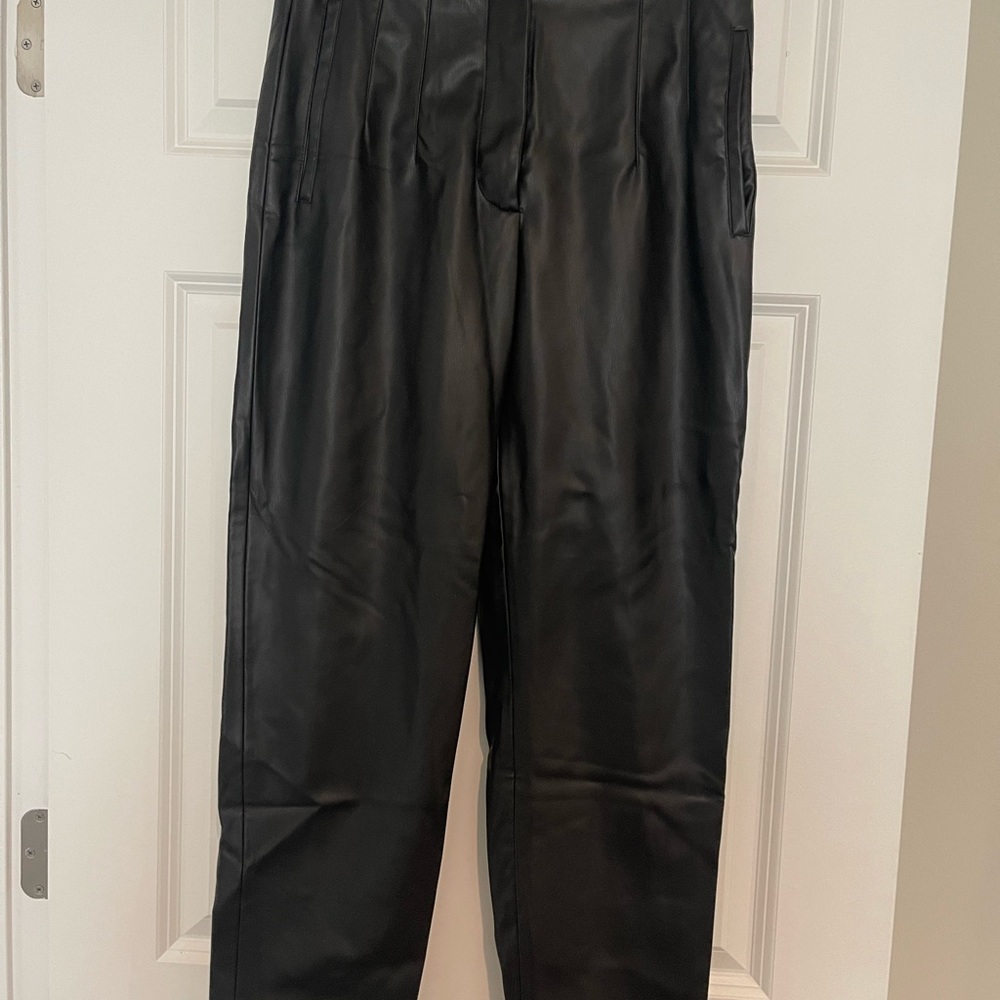 Zara leather trousers